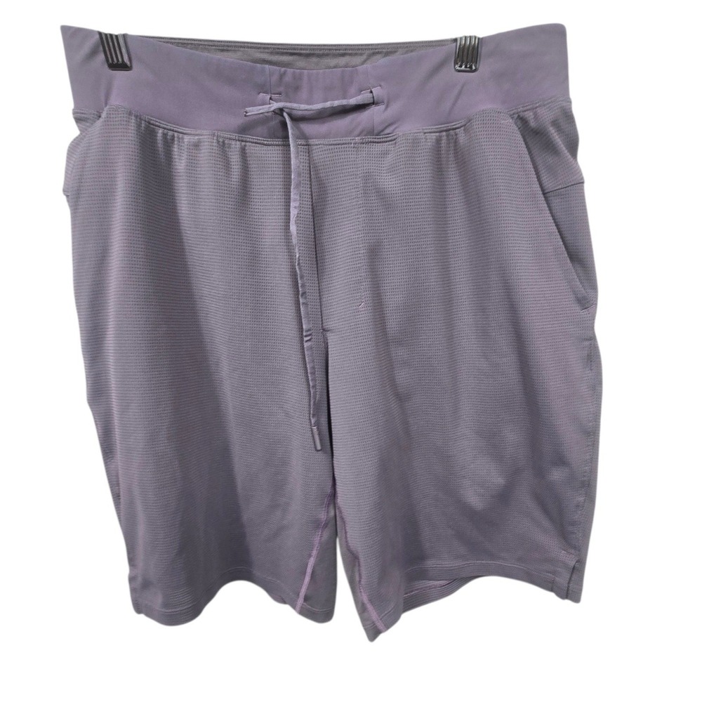 Lululemon T.H.E.‎ Short 9" Linerless Graphite Purple Mens Size M Flaw